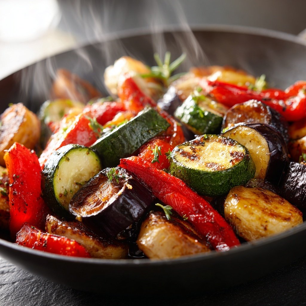 Vegetarische Auberginen Pfanne