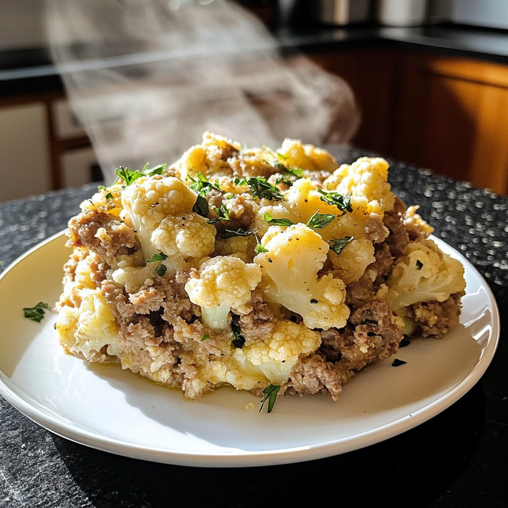 Hackfleisch Blumenkohl Pfanne