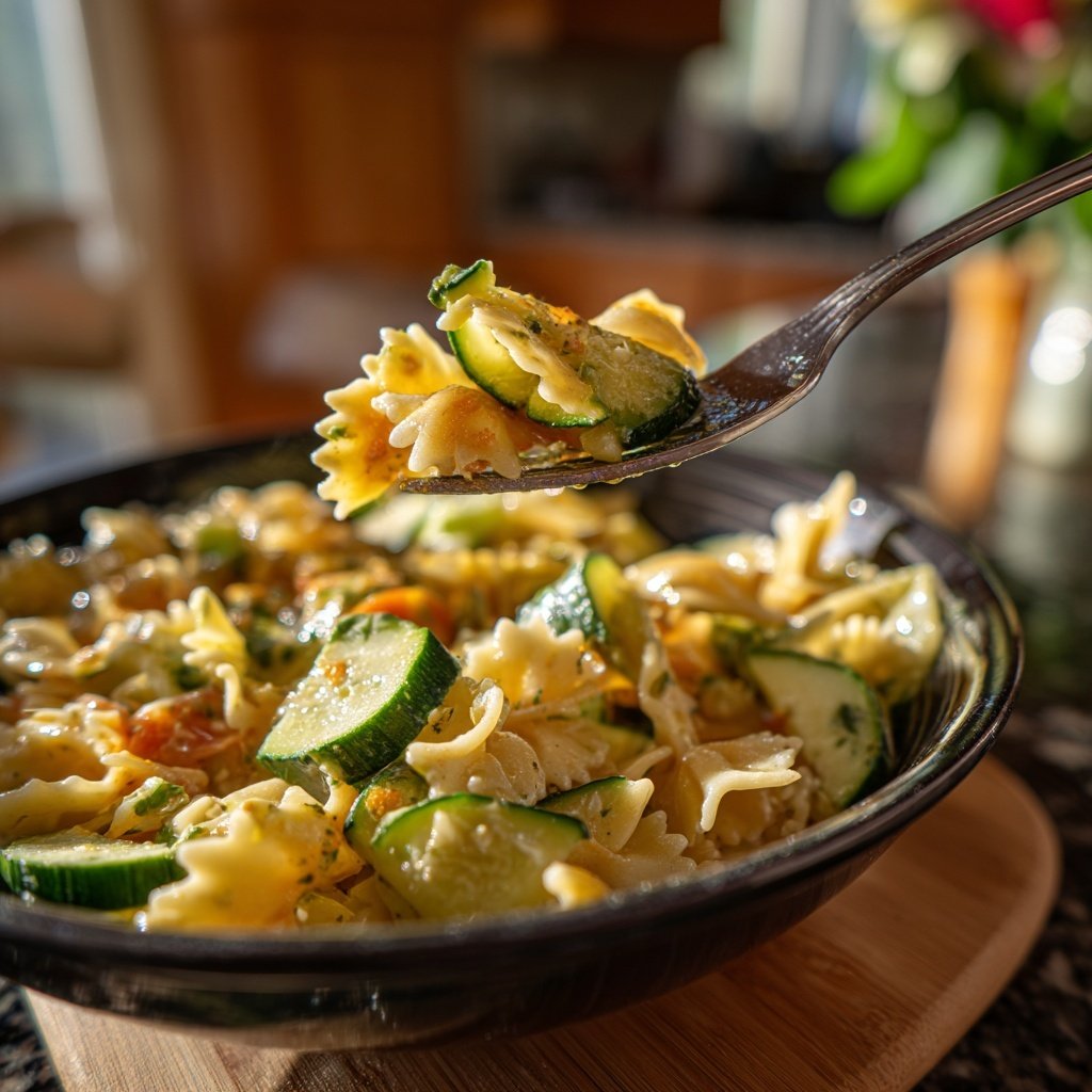 Mediterraner Nudelsalat Mit Gurke