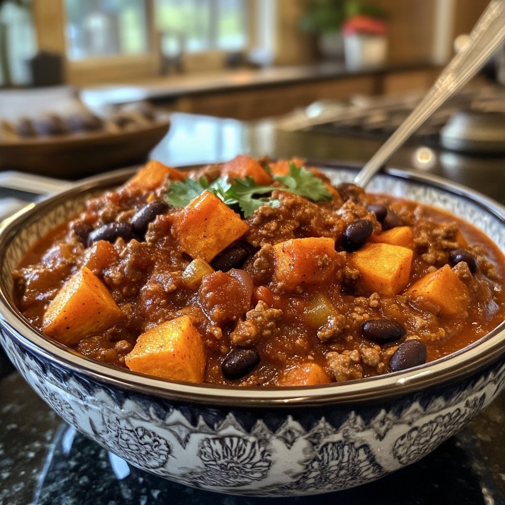 Chili sin Carne mit Süßkartoffeln