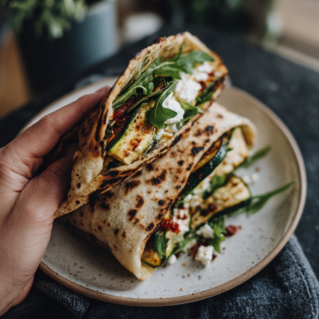 Wraps mit gegrillter Zucchini