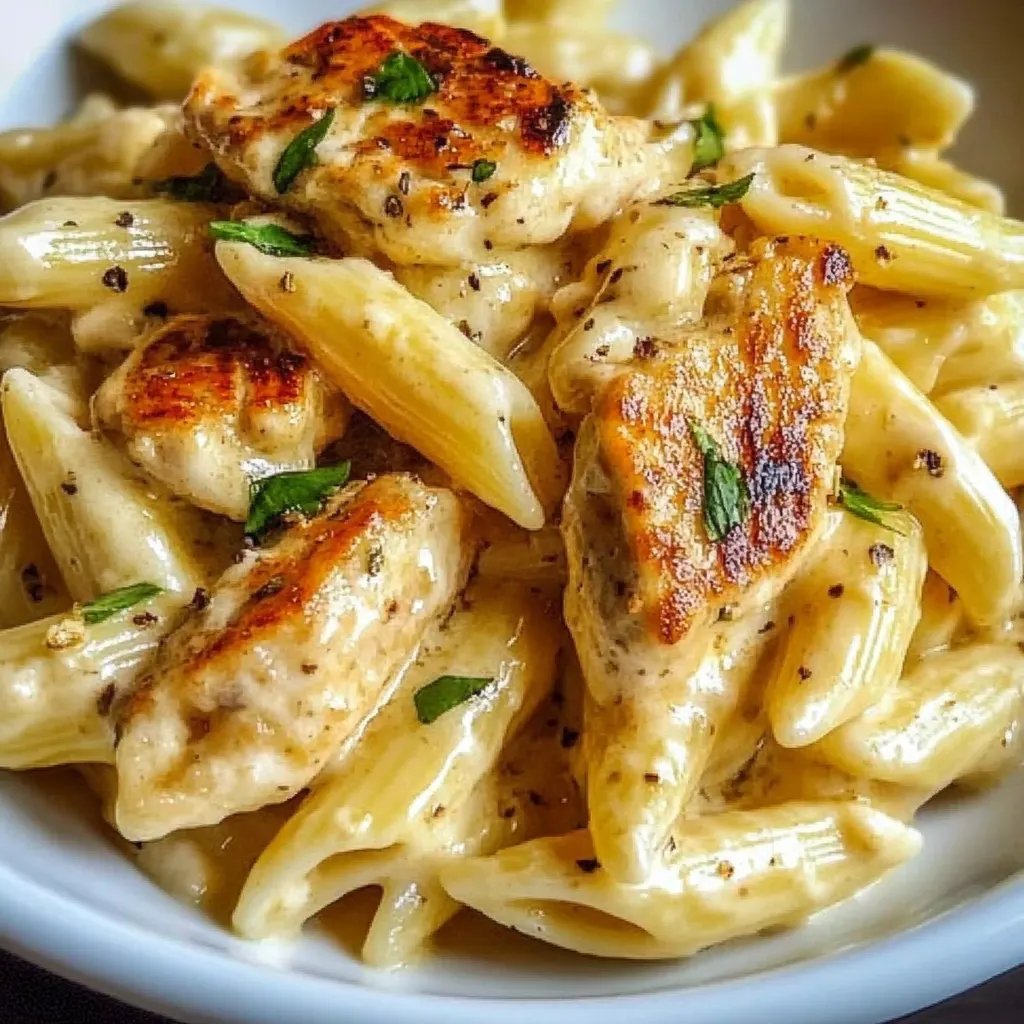 Hähnchen-Mozzarella-Pasta