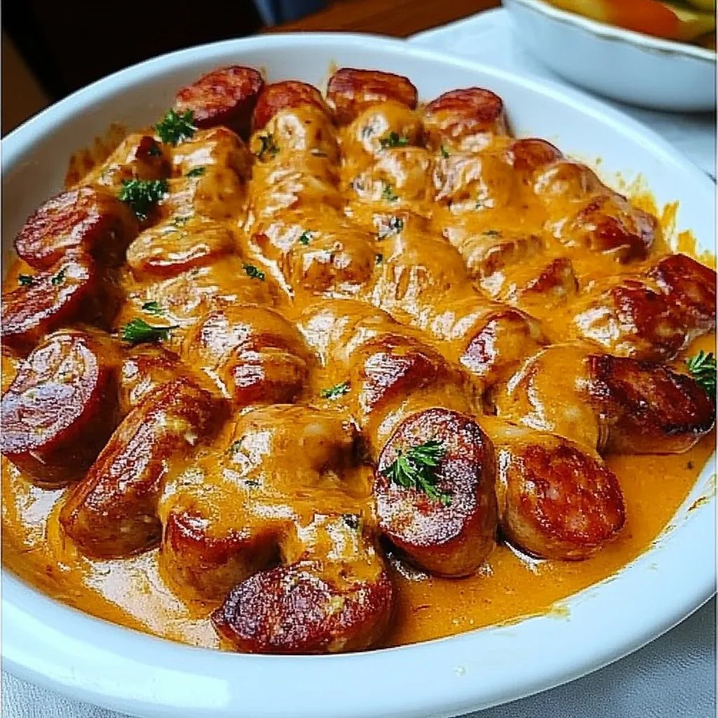 Leckeres Bratwurstgeschnetzeltes