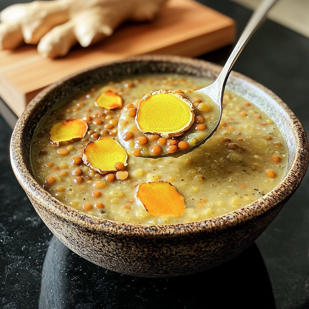Linsensuppe mit Ingwer