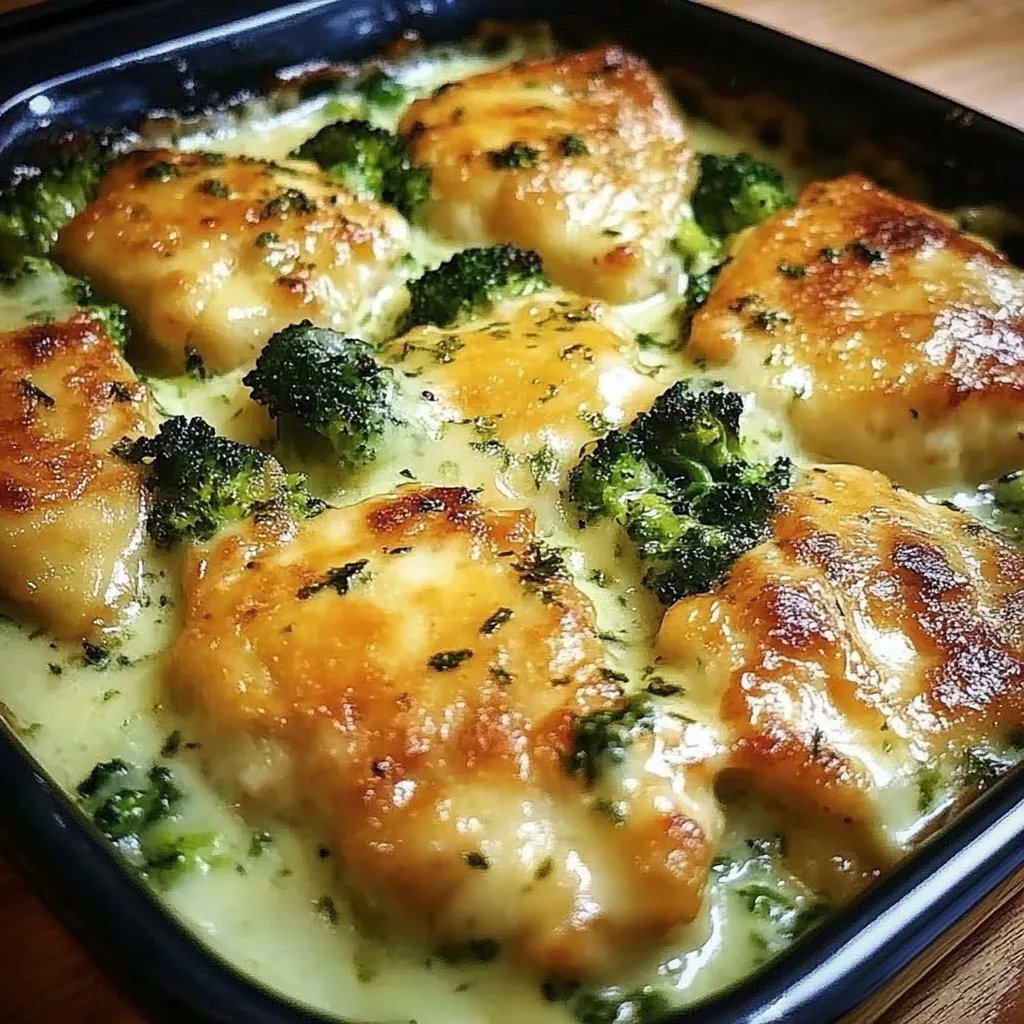 Brokkoli-Hähnchenfilets in cremiger Käsesauce