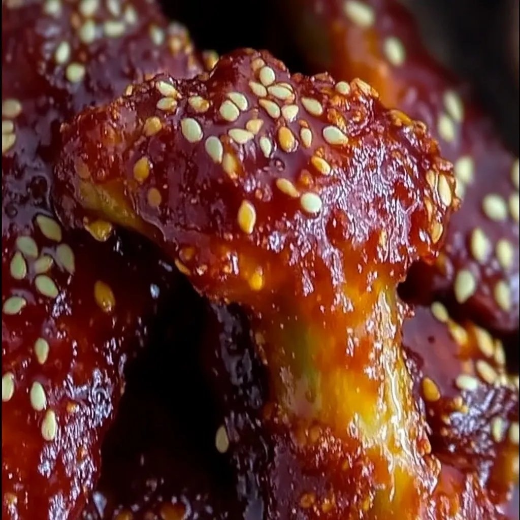 Scharfes koreanisches Brathähnchen aus der Heißluftfritteuse