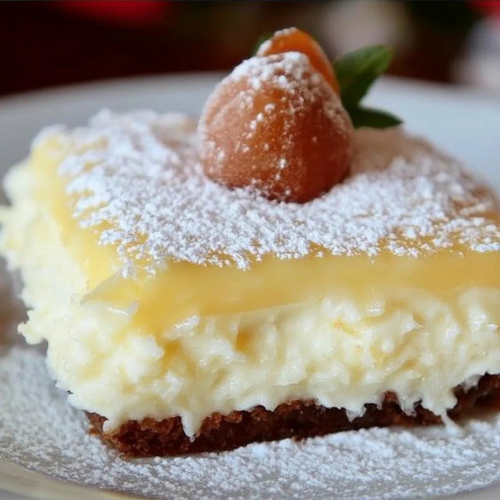 Blitz Kokoskuchen mit Vanillepudding