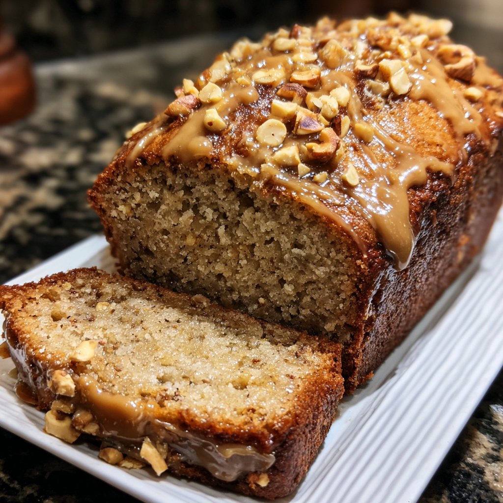 Bananenbrot mit Erdnussbutter