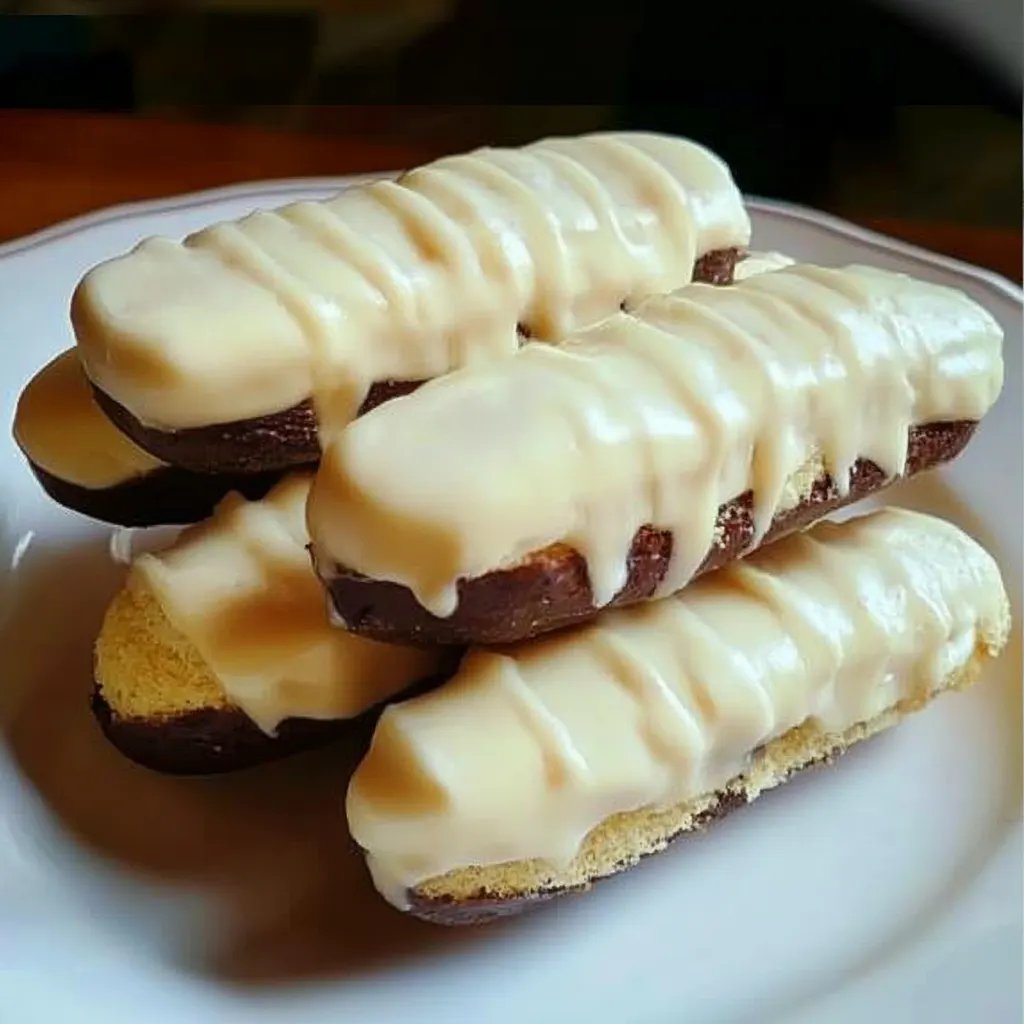 Vanille-Spritzgebäck mit weißer Schokolade