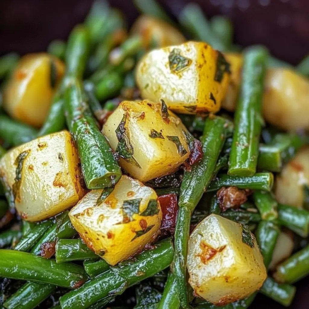 Kartoffeln und Grüne Bohnen